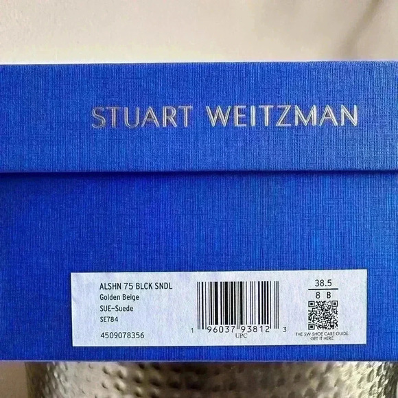 Stuart Weitzman Block Heel Suede Sandal - Picture 8 of 9